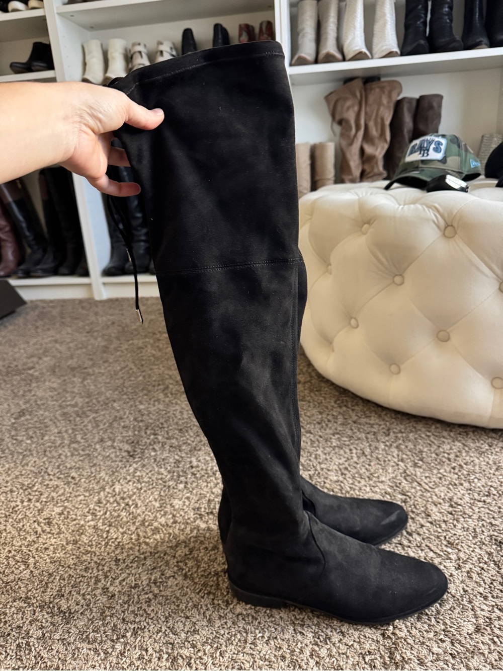 Marc Fisher Black Over-the-Knee Suede Boots